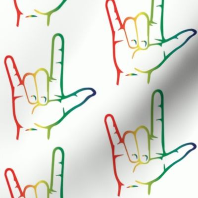 Rainbow ASL I Love You