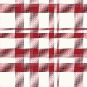 'Patriotic Plaid' in Red and Ivory