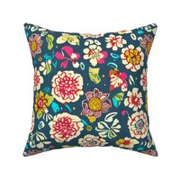  Boho Flowers of Many Colors - dark colored, multi pattern and colors