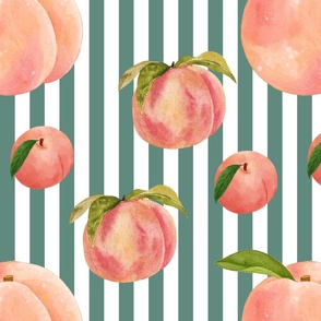 Peaches on Stripes