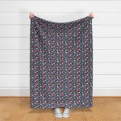 Medium Scale Live Laugh Leave Funny Sarcastic Folksy Floral on Navy