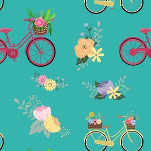 Bicycles and Spring Florals