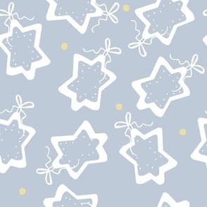 HANUKKAH STAR ORNAMENTS LIGHT BLUE