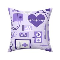 Nursing is a Work of Heart Medical Healthcare Purple by Angel Gerardo - Jumbo Scale