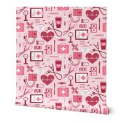 Nursing is a Work of Heart Medical Healthcare All Pinks by Angel Gerardo - Jumbo Scale