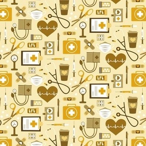 Nursing is a Work of Heart Medical Healthcare Gold by Angel Gerardo - Small Scale