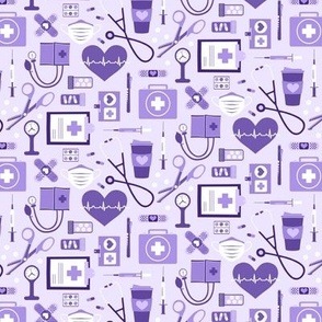 Nursing is a Work of Heart Medical Healthcare Purple by Angel Gerardo - Small Scale