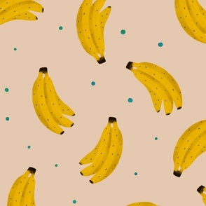 Summer fruit - bananas on peach L