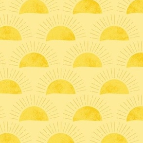 Medium | Sun Scallop Pattern on Yellow