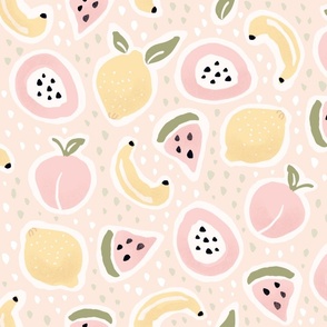 [large] Fruit Salad Fun - peachy champagne pink