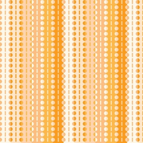 Large Scale - Pleated Stripes-Orange Ombre