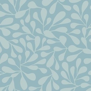 bubble leaves  pastel blue - small