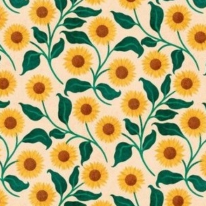 Golden Sunflowers | Cream
