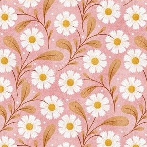 Beige Daisies | Blush Pink