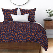 Colorful Abstract - Orange And Navy, Large