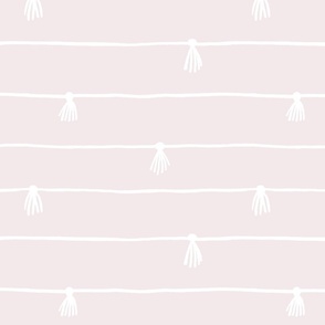 Stripes and Tassels Soft Pink