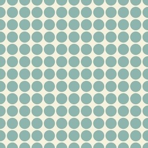 Light Blue Dots on Beige