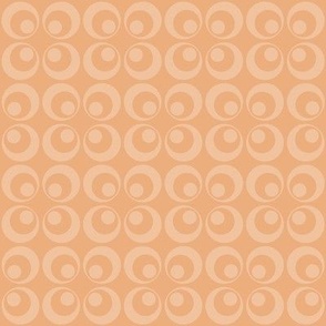 Tan Orange Retro Circles