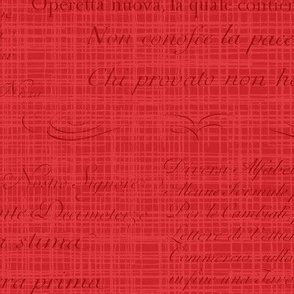 Vintage Italian Scripts in red