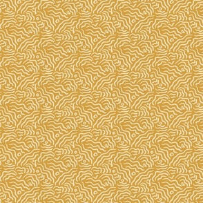 Water Dance - Mustard and Beige | Abstract | Textured | Ditsy scale ©designsbyroochita