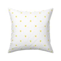 Illuminating Yellow regular star print on white - small