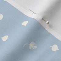 Little Leaf Polka Dot on Fog Blue