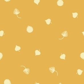 Little Leaf Polka Dot on Sunray Yellow