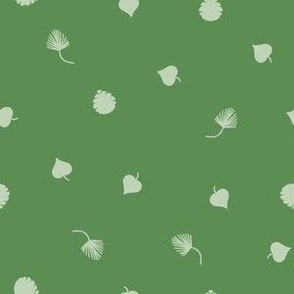 Little Leaf Polka Dot on Kelly Green