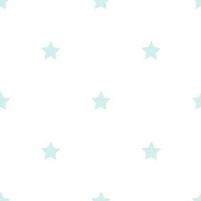 Mint Julep regular star print on white - small