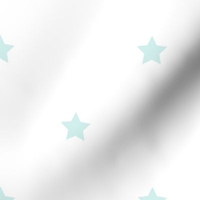 Mint Julep regular star print on white - large