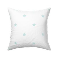 Mint Julep regular star print on white - large