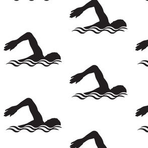  FREESTYLE SWIMMER - Black & White