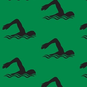  FREESTYLE SWIMMER - Black & Green