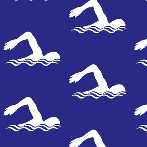  FREESTYLE SWIMMER - Dark Blue & White