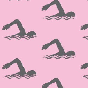  FREESTYLE SWIMMER - Pink & Gray
