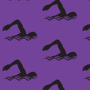  FREESTYLE SWIMMER - Black & Purple