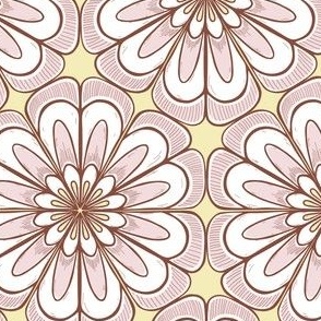 Large flower pattern - butter and piglet challenge colors