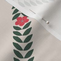 Indian Palace - flowers lattice diagonal, fabric 10.5" repeat