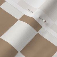 Soft Brown and Cream Checker Print copy