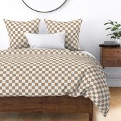 Soft Brown and Cream Checker Print copy