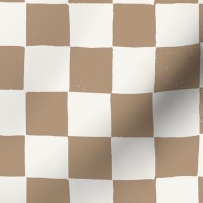 Soft Brown and Cream Checker Print copy