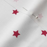 Viva Magenta regular star print on white - small