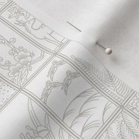 Hanafuda Fabric No 4 Toile - Pale Taupe