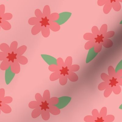 Pretty Pink Flowers - 2 inch