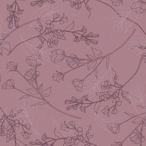 Flowers with silver accents on Pink background
