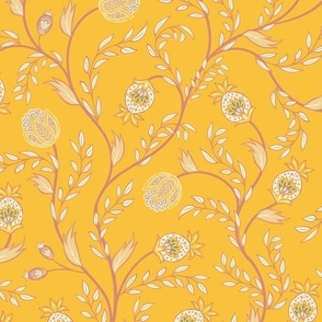 Yellow floral print