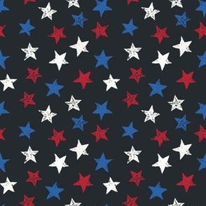 small scale distressed stars - navy