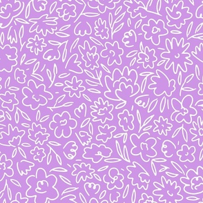 Pippy Squiggle Floral - Lilac Large