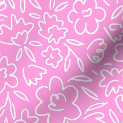 Pippy Squiggle Floral - Pink Large