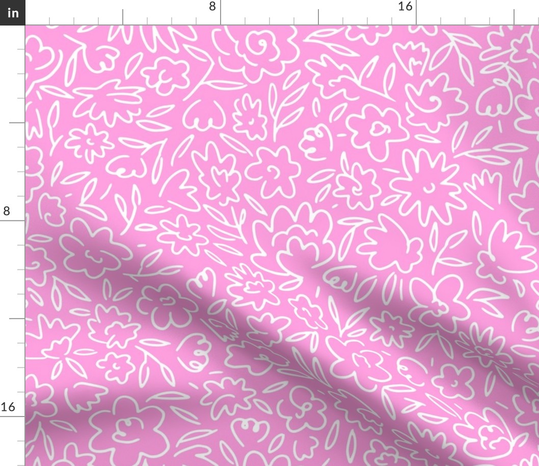 Pippy Squiggle Floral - Pink Large